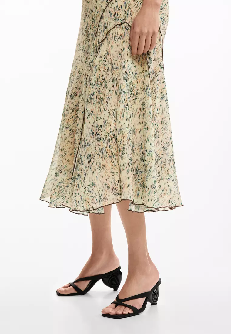 Wild midi skirt
