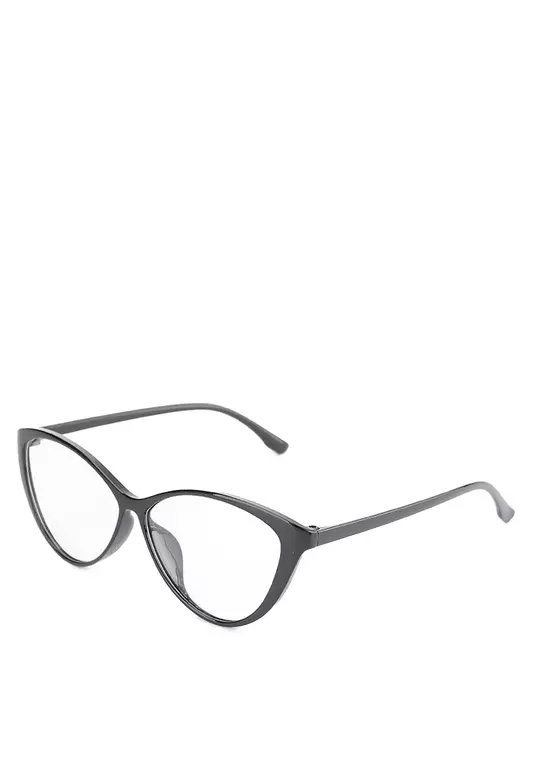 Kacamata TR Lentur Pria Wanita Antiradiasi Cat Eye Regata Black
