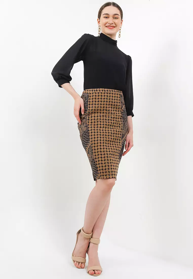 Skirt Elastic Pencil-BKK Cut&Sew+Lining