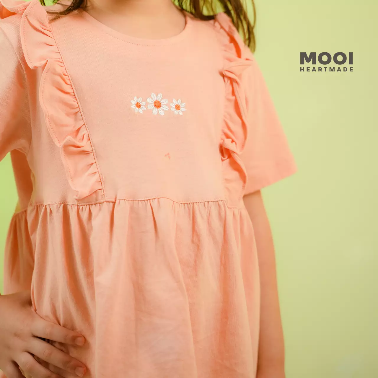 Mooi Atasan Anak Perempuan Audy Top - Light Blue