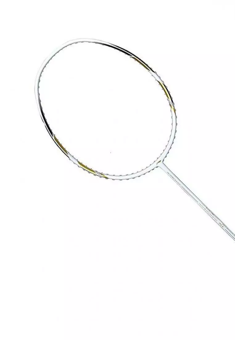 Li-Ning Badminton Racket Windstorm 78+ White/Gold/Black - AYPP504-4 Free Cover Kain + String