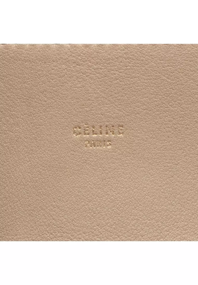 Pre-Loved Celine hippopotamus phantom Handbag tote bag leather Gray beige