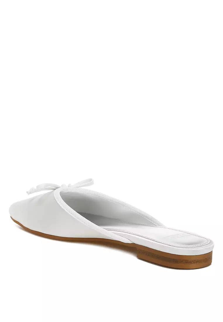 Bagal Detail Pita Satin Warna Putih