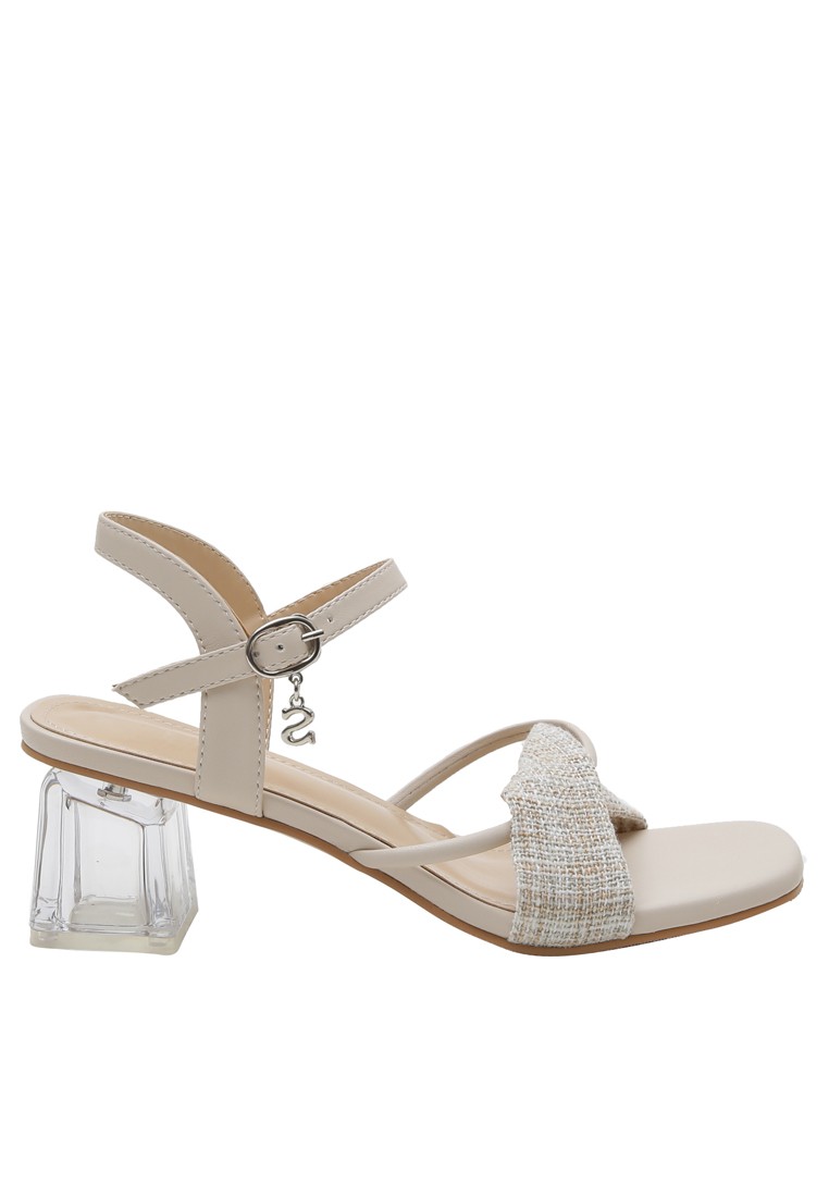 Tweed Strap Crystal Heel Sandals YLT-Y4