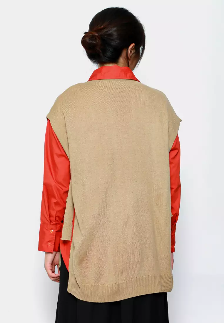 AUDRINA Side Ribbon Vest