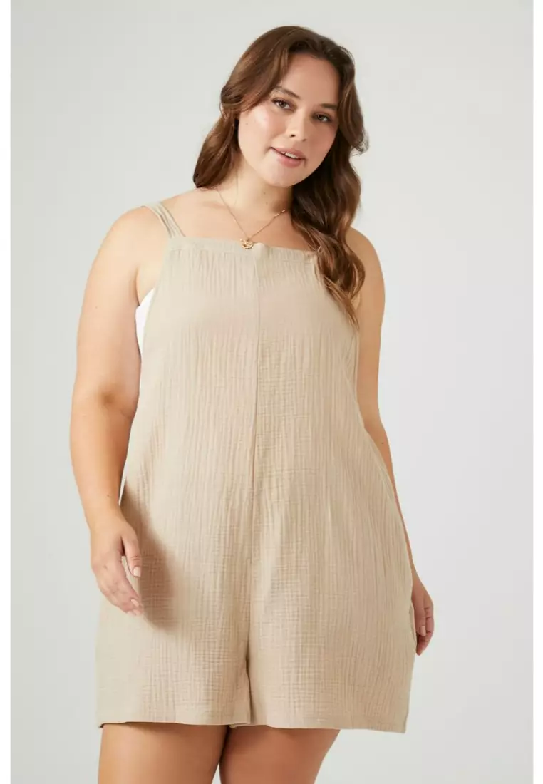Plus Size Relaxed Gauze Jumpsuit