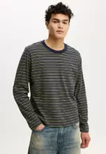 True Navy Sunray Yellow Stripe