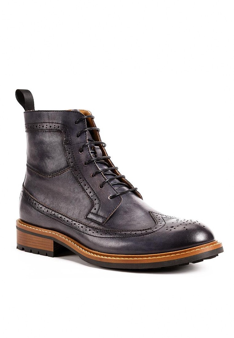 Cognac Vintage Leather Brogue Boot G5007-9