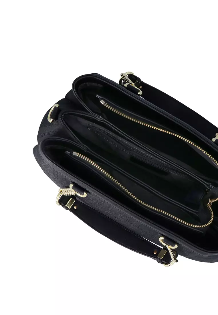 CR Brushed Plaid Top Handle II - Black