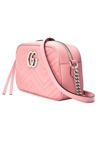 GUCCI Gucci Gg Marmont Small Shoulder Bag in Pastel Pink | ZALORA Malaysia