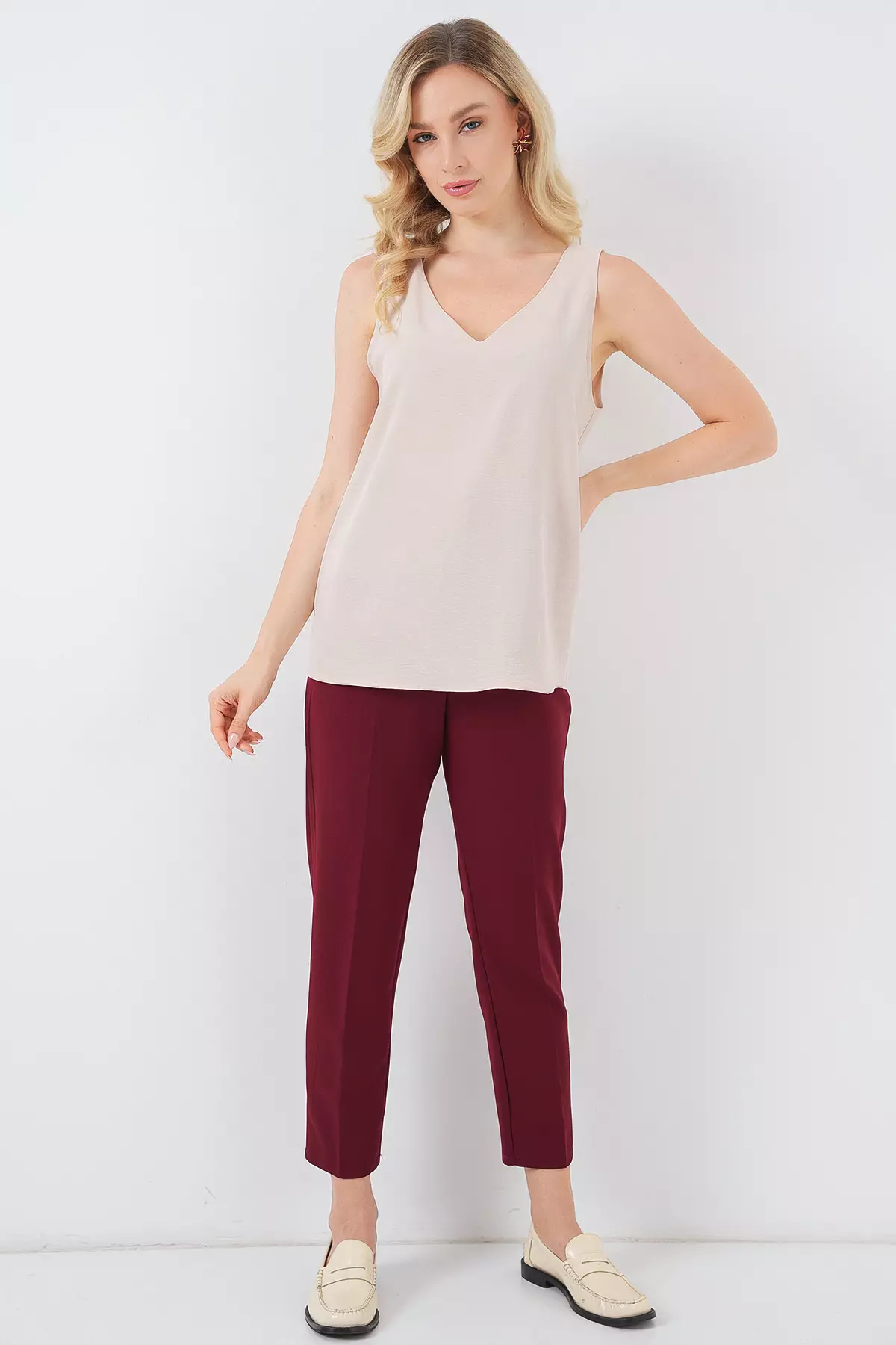 V-Neck Sleeveless Top