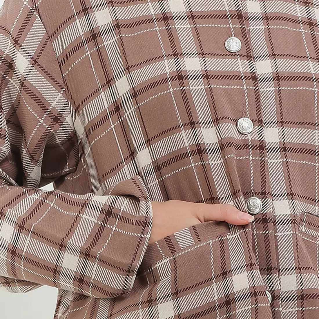 MFMW Remisha Outer Coklat Motif Kotak