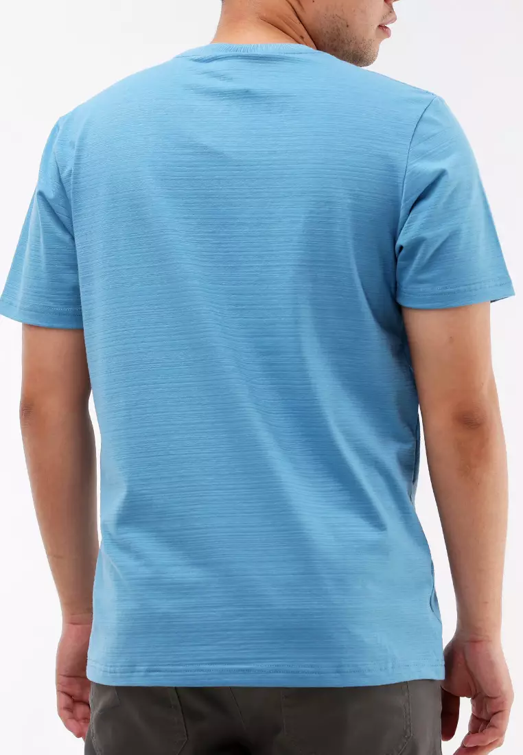 Round Neck Streaky Short Sleeves