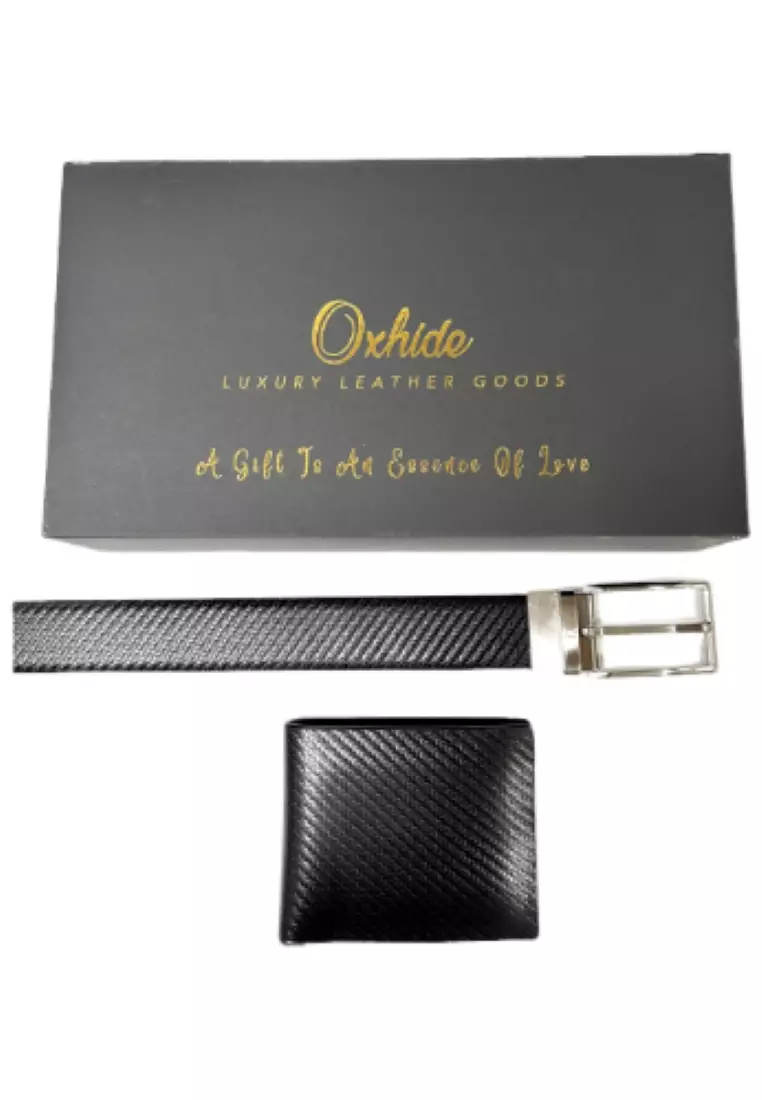 Belt gift set men - Wallet Gift Set - Wallet Gift Box - Belt and Wallet Set - Oxhide Wallet Cronous Gift Box
