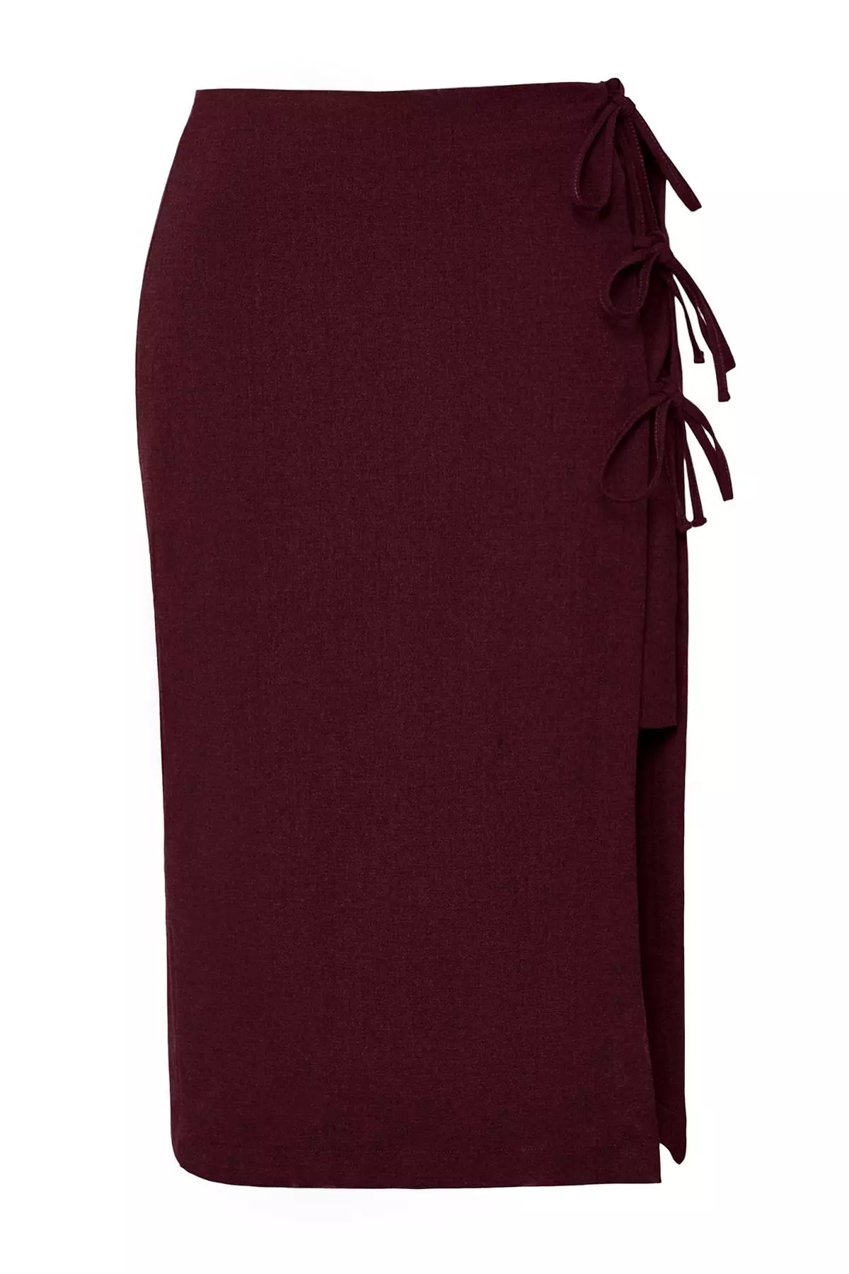 Plus Size Ribbon Midi Skirt