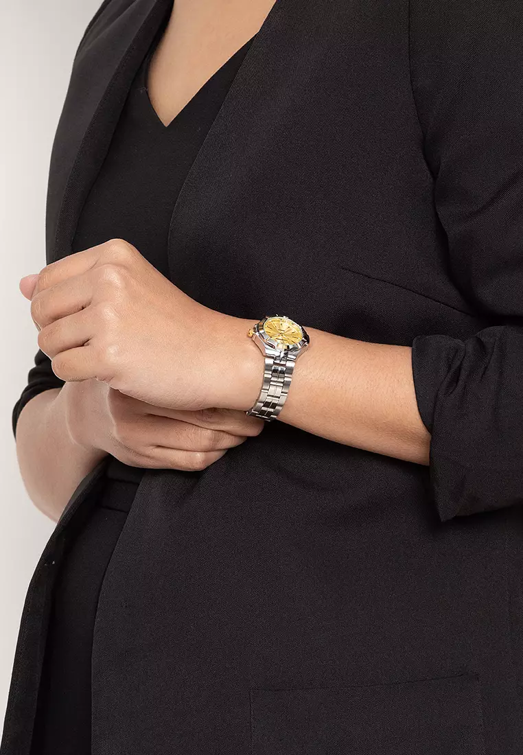 Analog Watch 20122263-Two Tone Ves - Gld Dial Line