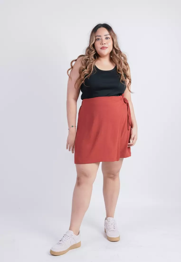 plus size ae ra skort intense coral