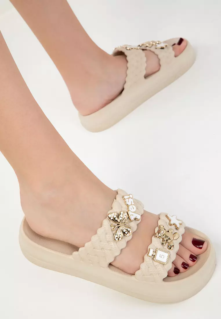 Beige Women's Slippers 20305