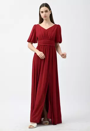 strapless open back dress Bebe Women's Long Sleeve Printed Powermesh Maxi main image 0