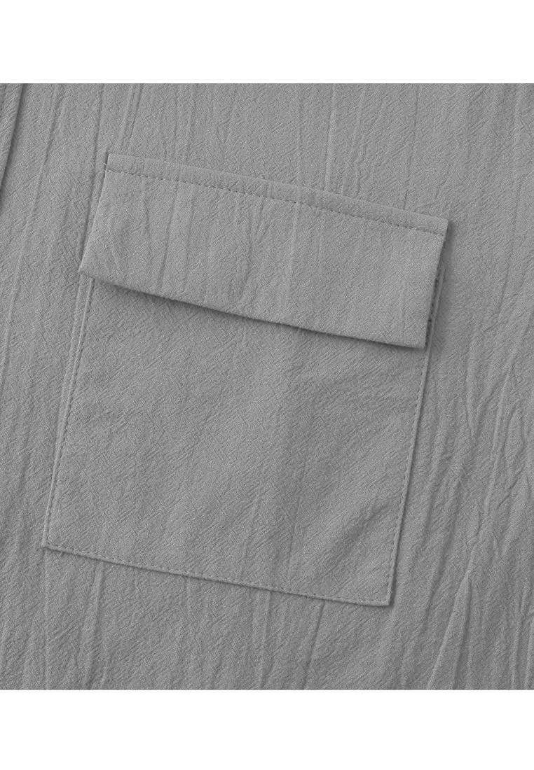 Loose Square-neck Linen Shirt YL-SKD01
