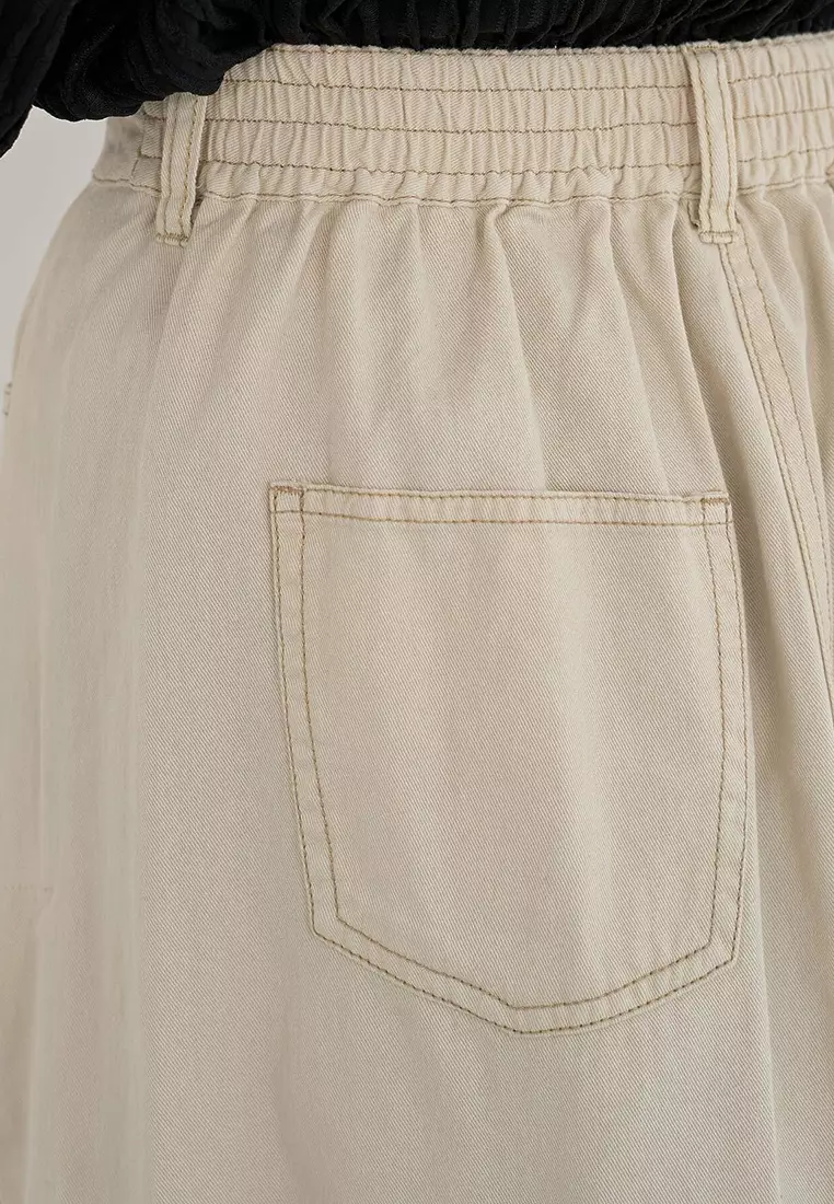 Green Parks - Airisu Side Tuck Denim Skirt