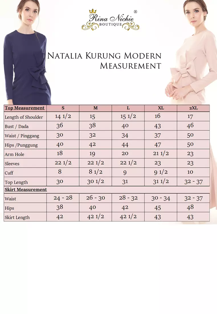 Natalia Kurung Modern in Baby Blue