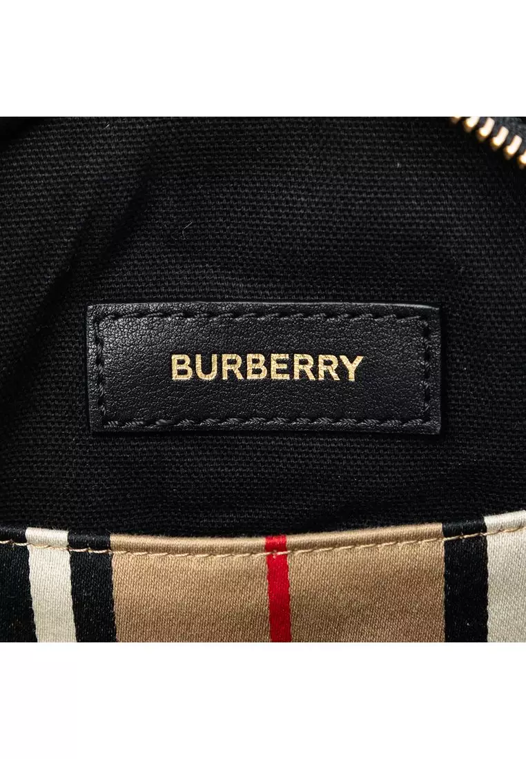Pre-Loved Burberry Icon Stripe Canvas Louise Crossbody