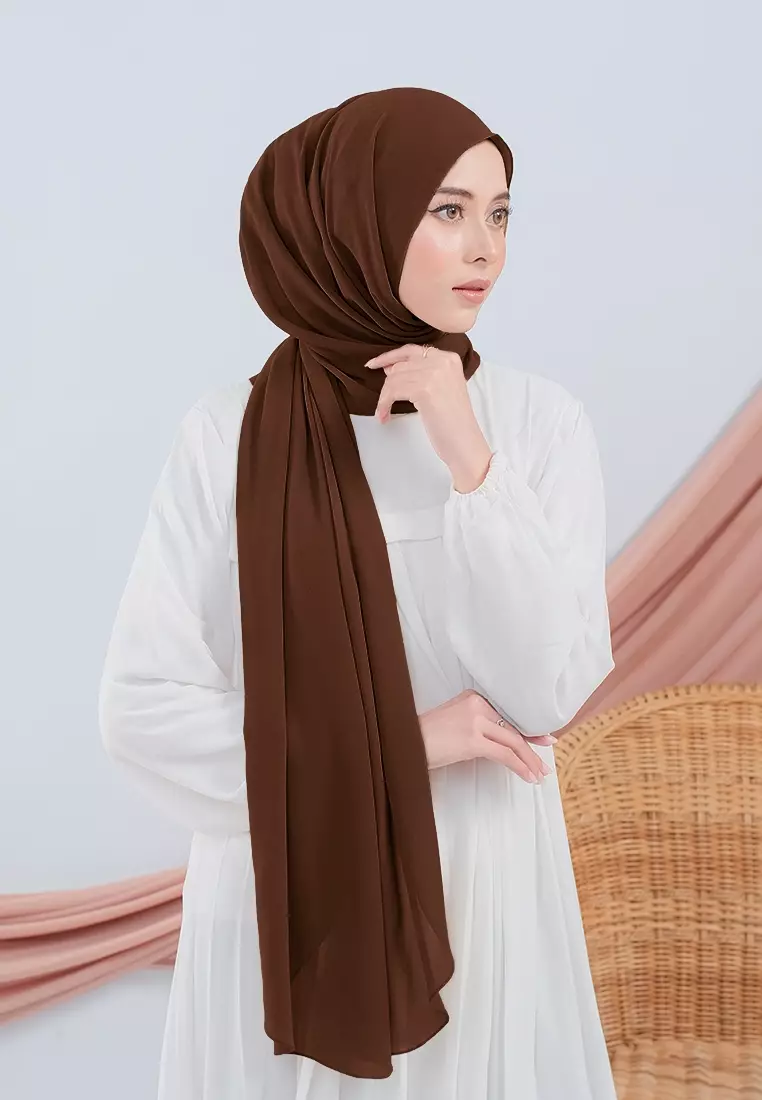 HIJAB INSTAN SABIYA - DARK BROWN