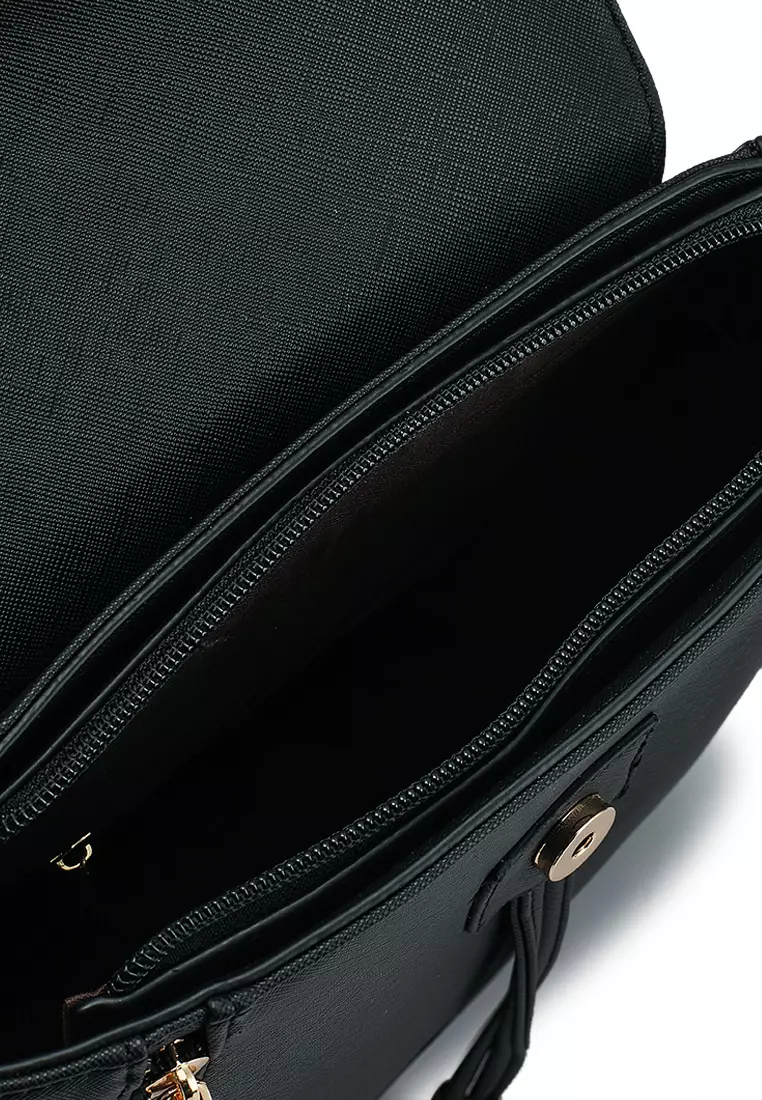 Saffiano Backpack With Flap Over