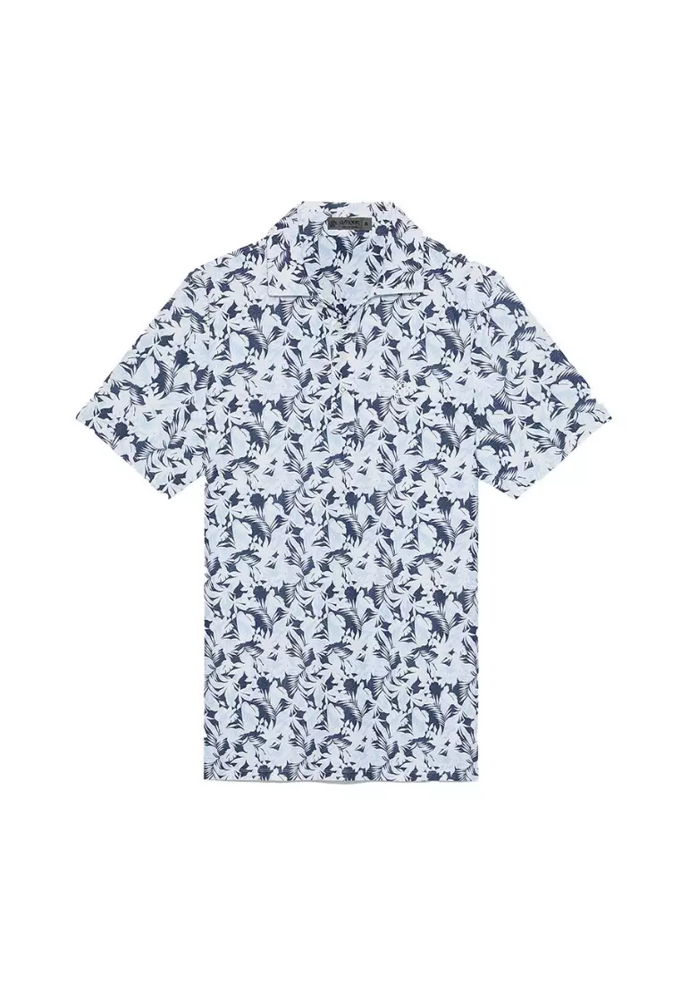 Men's Floral Tech Piqué Slim Fit Polo