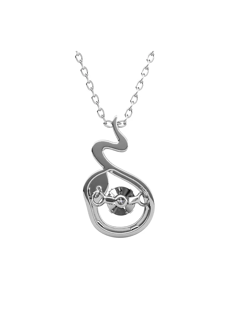 Dancing Shio Pendant Snake ( Ular )- Kalung Crystal Swarovski by Her Jewellery