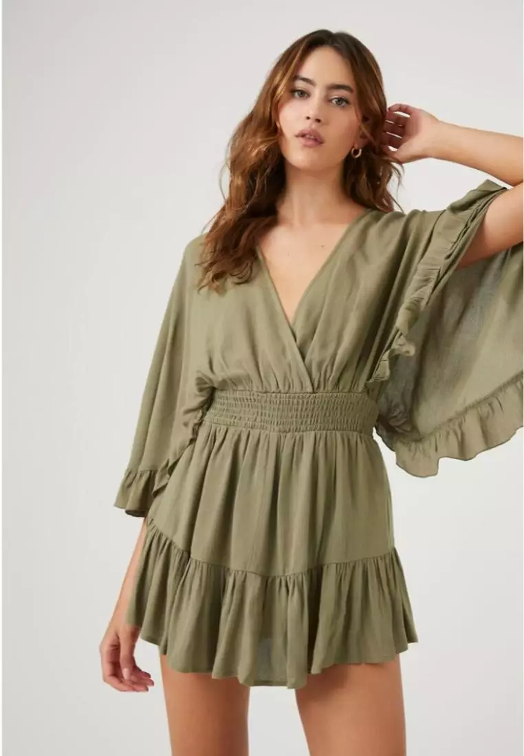 Bell sleeve best sale dress forever 21