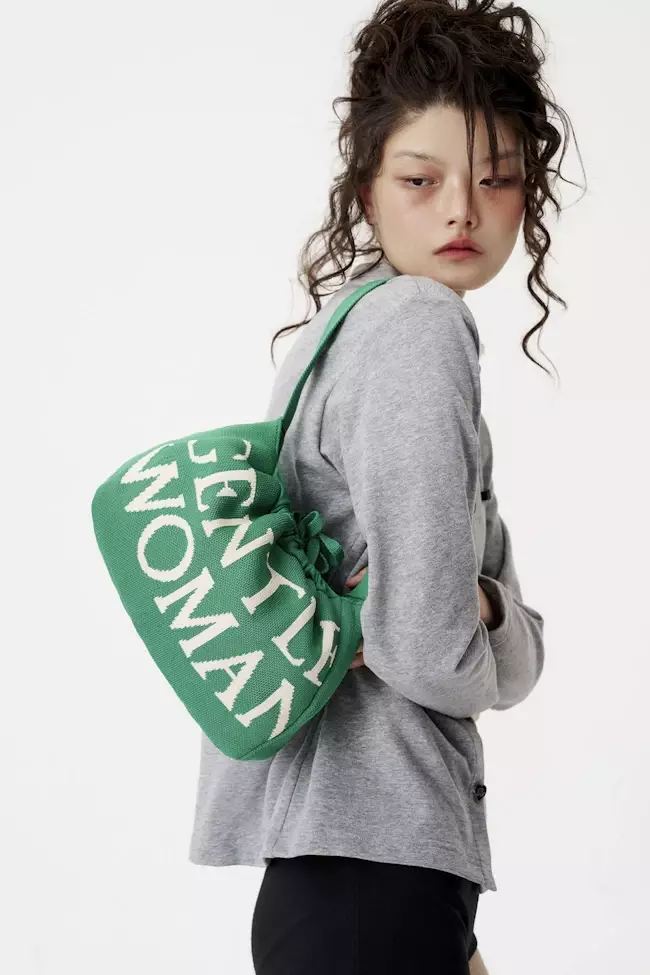 Gentlewoman Knit Dumpling Bag Matcha Colada