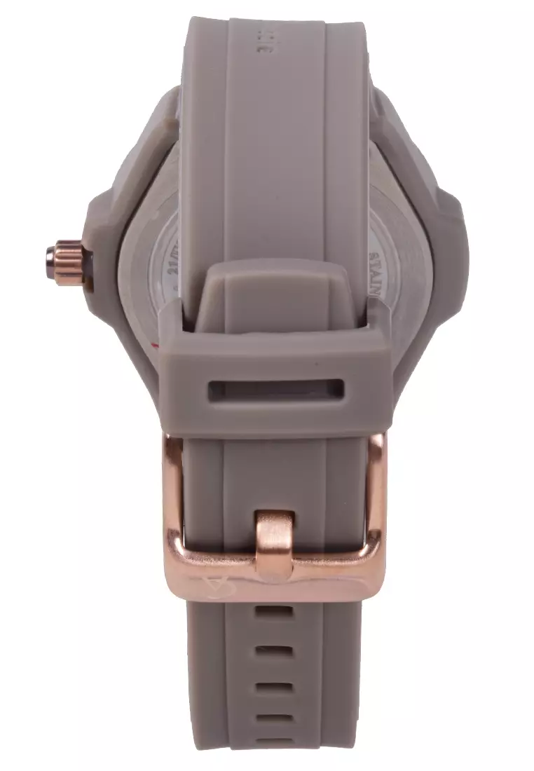 Alexandre Christie - Female Analog Watches - Jam Tangan Chronograph Wanita - Grey - Rubber Strap - 2A02 BFRRGGR