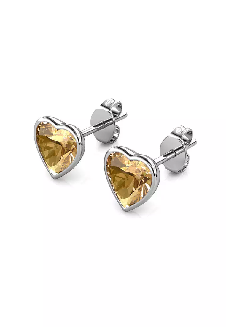 Sweet Stone Earring Champagne - Anting Crystal Swarovski by Her Jewellery