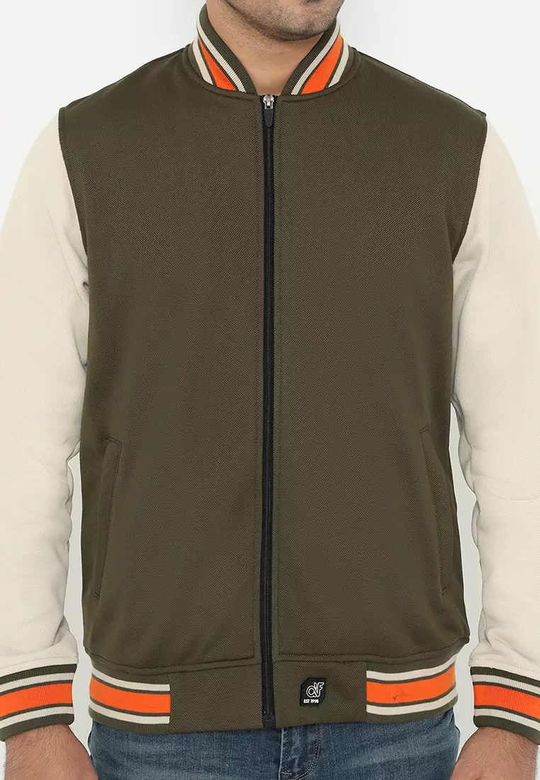 Jacket Cvc D&F Bomber Olive Cream