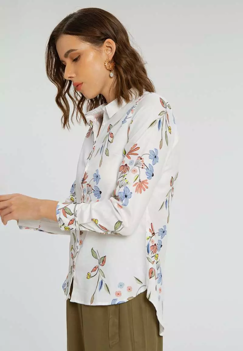 Minimal Portrayal Off White Long Shirt Colour OFFWHITE