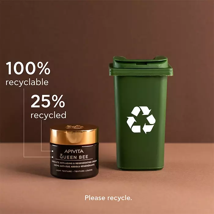 Apivita Queen Bee Absolute Anti-Aging & Regenerating Cream Light Texture 50 ml | Krim Anti Aging Tekstur Ringan Mengurangi Kerutan Mengencangkan Kulit Mengangkat Kontur Wajah