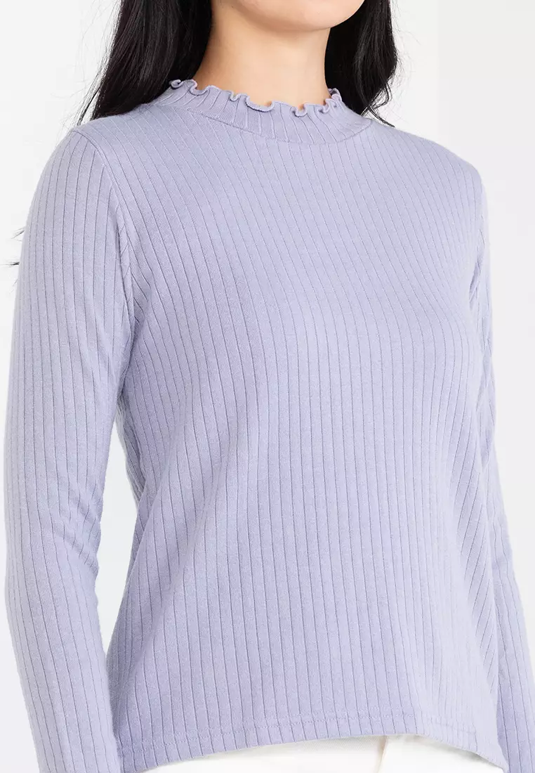 Ribbed Turtleneck Top