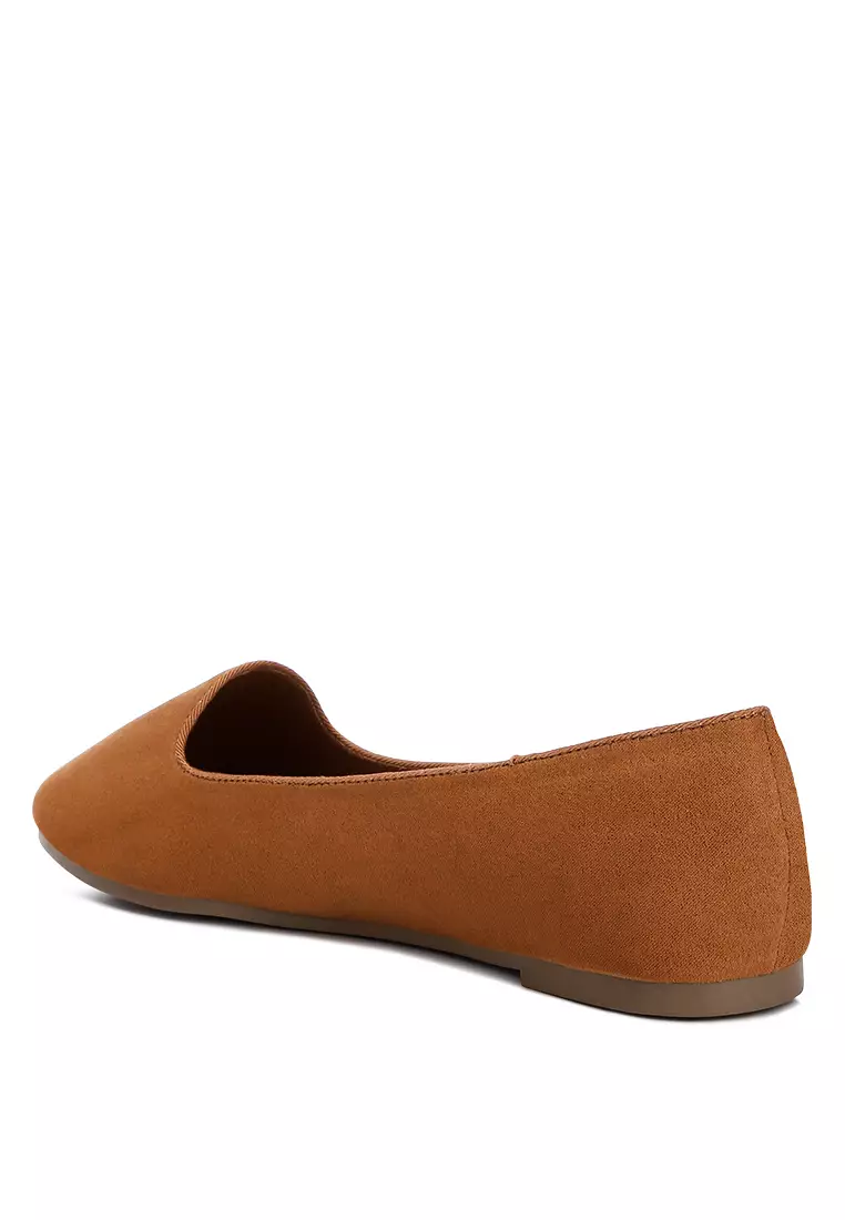 Tan Casual Flat Ballerinas