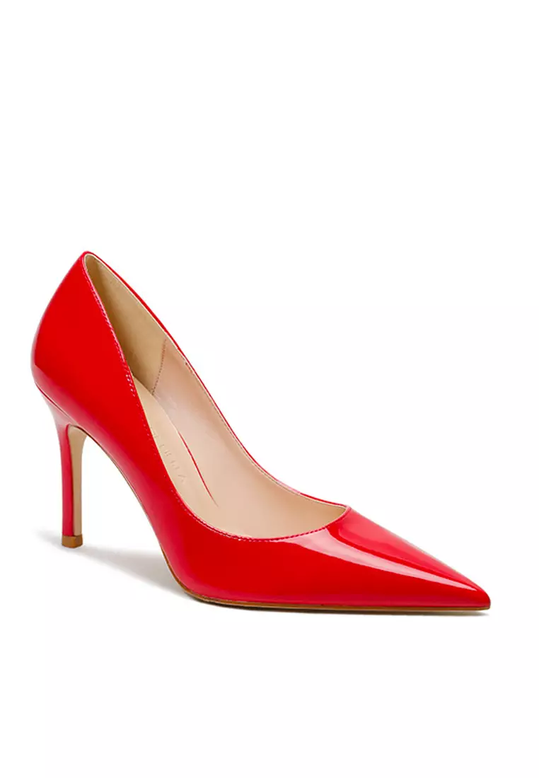 10CM Faux Leather Pointed Pumps Heels Shoes HZL053