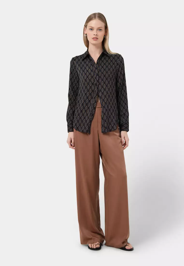 Freya Chain Print Satin Blouse