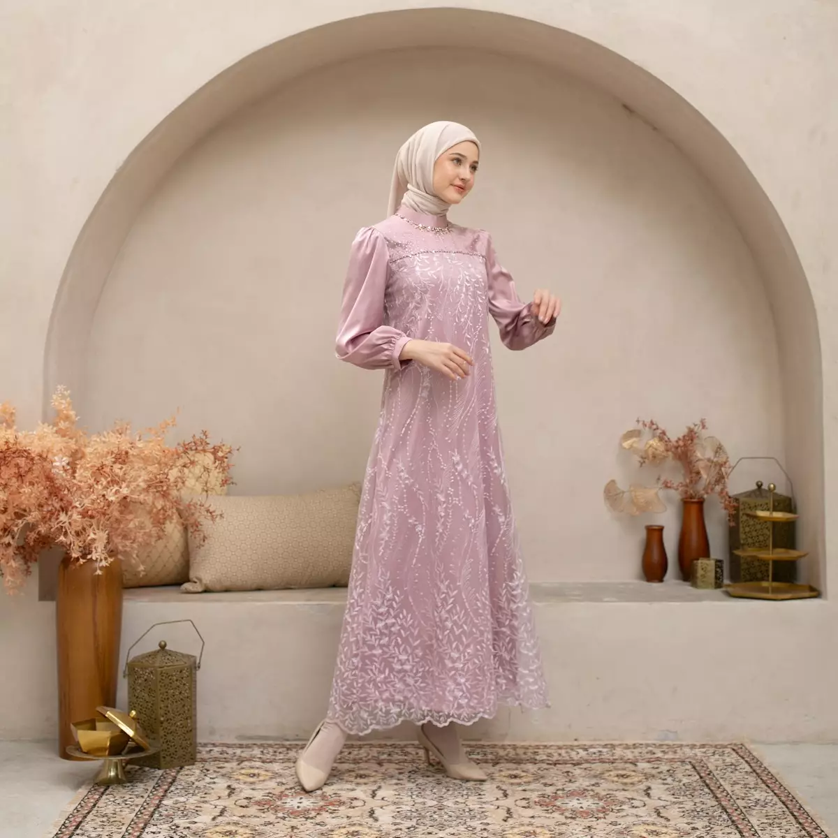 EPC Gamis Ameera - Snow Lilac - Brocade Collection