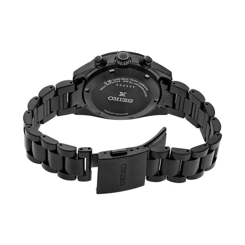 Jam Tangan Pria Seiko Prospex SSC917P1 Black Series Night Vision Speedtimer Solar Chronograph Stainless Steel Strap