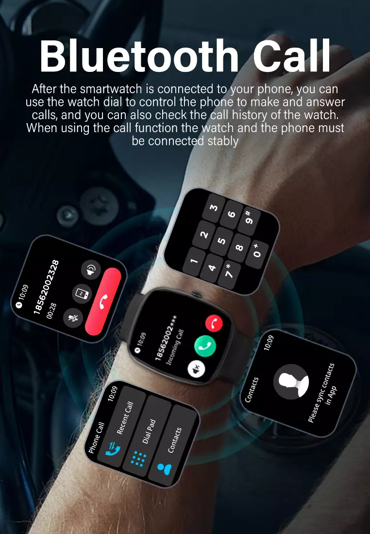 Smart Watch Z139 Bluetooth Call mode multi-olahraga AI Voice Assistant Anti Air Black