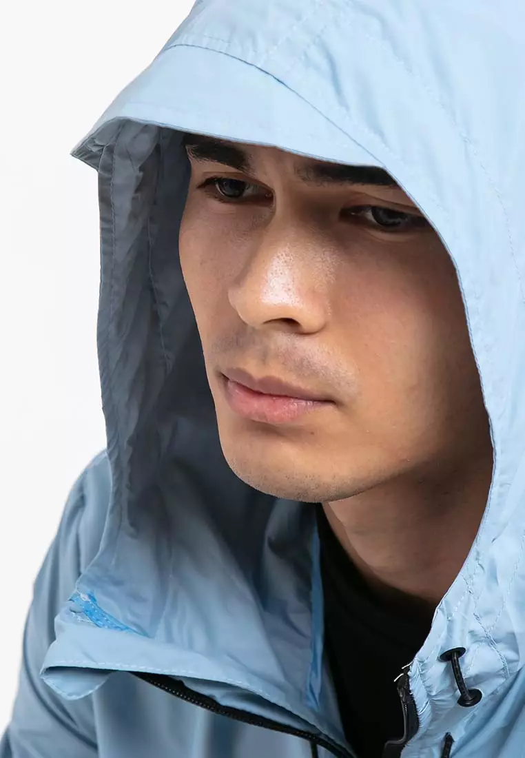 Forest Windbreaker Men Jacket Reflective Jogging Running Waterproof Jacket - Jaket Lelaki - 30361B - 32LtBlue