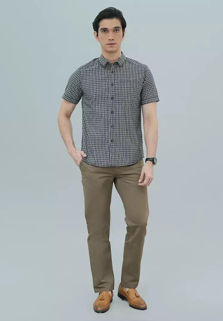 LGS - Slim Fit - Rokka Collection - Kemeja Casual Pria - Motif Kotalk - Plaid Shirt - Multi - JSH
