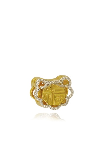 TOMEI gold TOMEI Fu in the Heart Charm - Colors of Memories, Yellow Gold 916 (TM-YG0646P-2C) (2.62G) F9A82AC5A41286GS_1