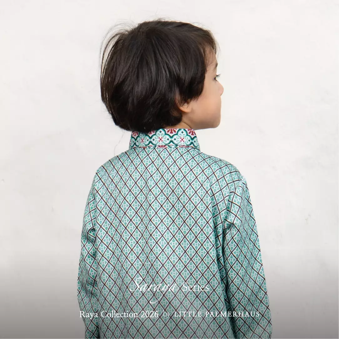 Little Palmerhaus - Baju Lebaran 2026 - Saraya Boy Attire Set (Setelan Baju Koko Anak Usia 1-6 Tahun) Brick Red