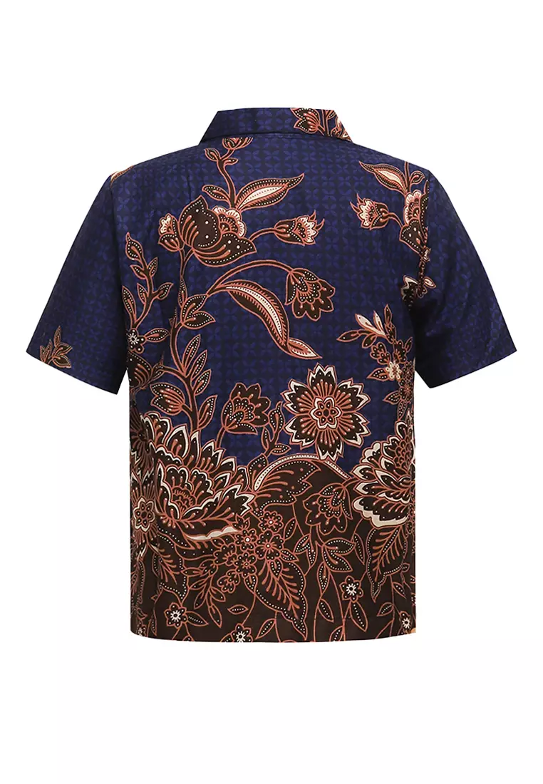 Hem Anak Batik Laki Laki Lengan Pendek Regan Navy